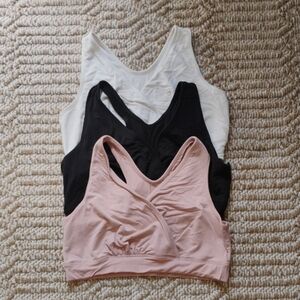 Women’s Soft-Cup Sleep & Lounge Bra - White, Black & Blush